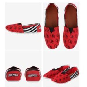 Louisville Cardinals Women's Stripe Canvas Shoes Sz. L